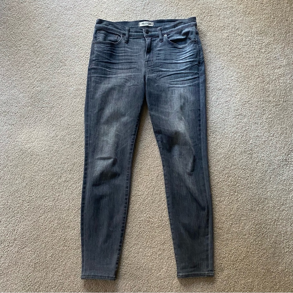 Madewell Grey Denim High Rise Skinny Jeans